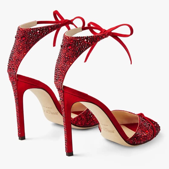 Like new JIMMY CHOO Talaya 100 Crystal Embellished suede sandals 36 - Picture 3 of 15